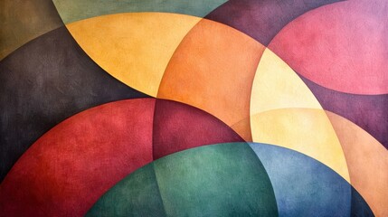 Poster - abstract geometric shapes in vibrant colors