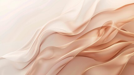 Aufkleber - Gentle waves of rose gold and soft beige create a mesmerizing gradient across the canvas, evoking warmth and delicacy