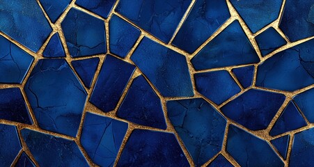 Sticker - Shattered glass mosaic with golden grout