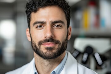 Poster - Portrait of a serious-looking man with a beard