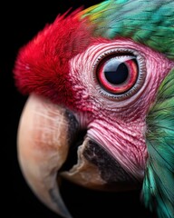 Wall Mural - Vibrant parrot eye close-up