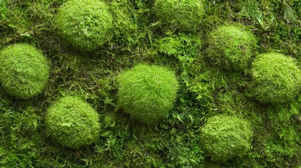 Wall Mural - Lush green moss covering rocks and ground