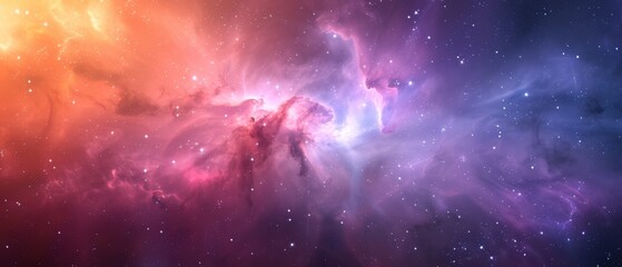 a star-studded orange, purple, and blue sky