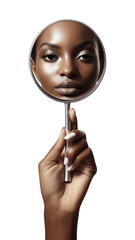 Poster - PNG women's reflection, transparent background.