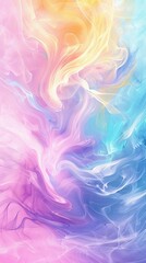 Aufkleber - Colors blend beautifully in a soft, abstract swirl, creating a tranquil and colorful atmosphere