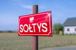 © wb77 - Polish information board reading 'Soltys', meaning 'village mayor' or 'the chair of a village council'.