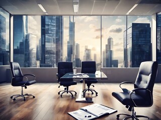 office interior with chairs