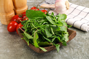 Wall Mural - Arugula and spinach mix salad