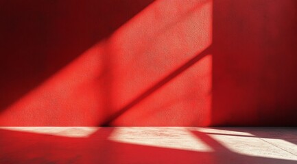 Poster - A minimalist artistic composition that highlights deep red textures and showcases dynamic shadows throughout