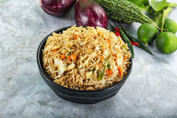 Poster - Stir fried rice with vegetables