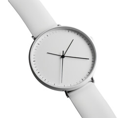 Poster - PNG  Minimalist white wristwatch with elegance