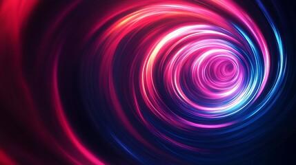 Abstract colorful spiral pattern with glowing lines on a black background.