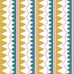 Poster - Rows of teeth and dots. Vector repeating and abstract pattern.