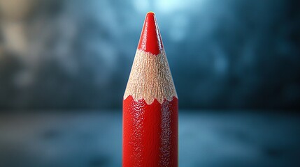 Poster -   Red pencil with droplets of water on eraser tip