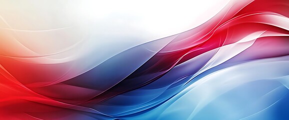 Wall Mural - Abstract red and blue gradient waves background.