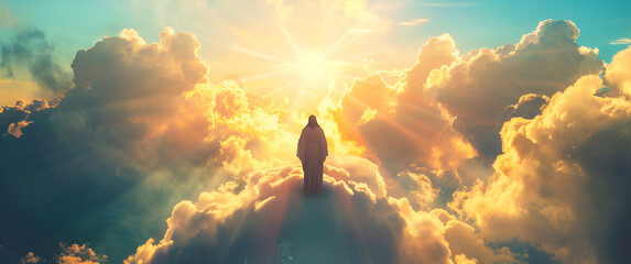 Jesus Christ in the clouds, religion, Christianity