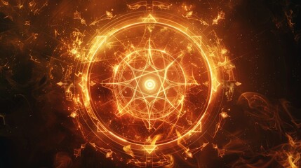 Poster - A burning ember surrounded by flames and smoke, often used in scenes depicting fiery disasters or apocalyptic scenarios