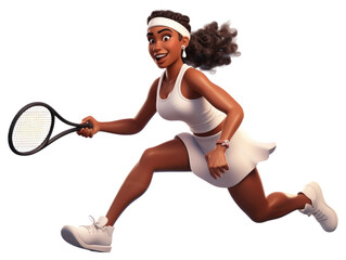 Canvas Print - PNG Tennis cartoon sports racket.