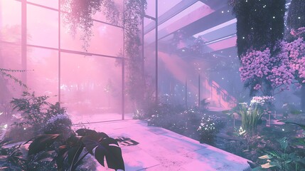 Poster - A digital space habitat with modular living units and virtual reality amenities 