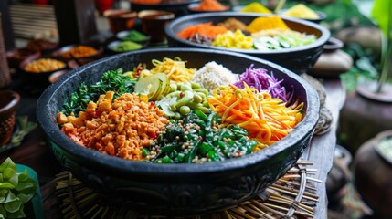 Canvas Print - Colorful Thai Rice Dish