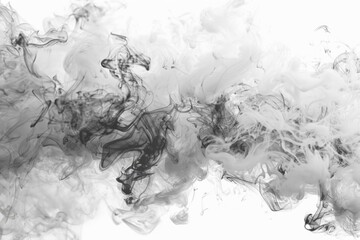 Poster - A black and white photograph of smoke filling the air