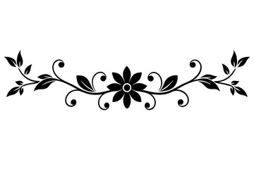 graphic with a black elegant plant ornament