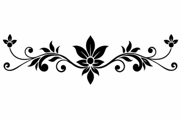 graphic with a black elegant plant ornament