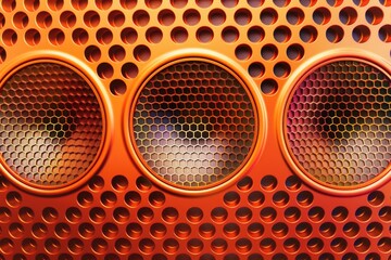 Poster - A close-up shot of a speaker mounted on a wall, perfect for use in presentations or decorative settings