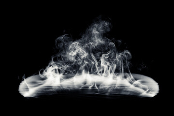 Wall Mural - real smoke exploding outwards. dramatic smoke or fog effect for spooky halloween magic.