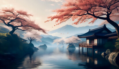 Canvas Print - japanese cherry blossom