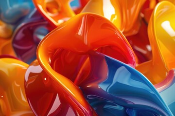 Poster - Close up shot of various colorful vases on display