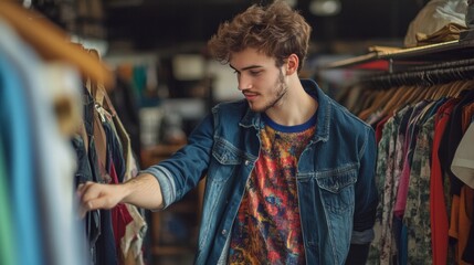 Youngster browsing pre-owned haven