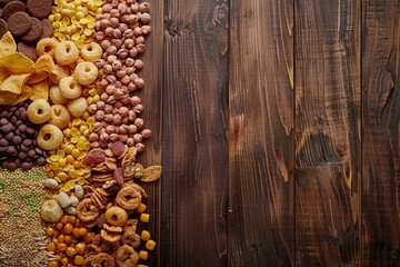 Poster - A table filled with various types of food for a party or gathering