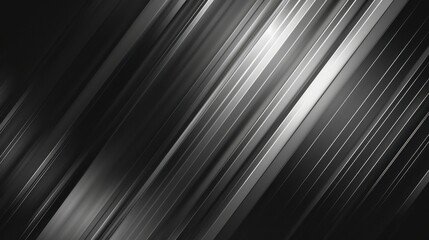 Poster - A minimalistic abstract background featuring thin diagonal stripes in monochrome tones, exuding elegance.