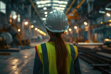 Construction worker wearing protective gear