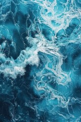 Poster - Aerial view of a lake, suitable for use in presentations or reports about nature and the environment