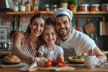 Poster - A happy family posing for a photo shoot