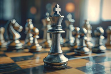 Poster - Chess game scene