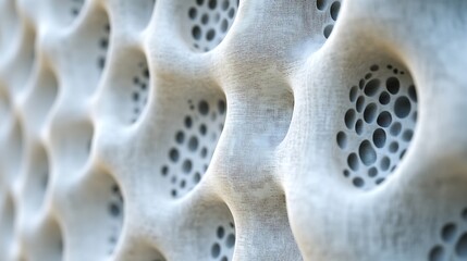 Aufkleber - 3D printing technology of houses wall structure closeup High quality photo : Generative AI