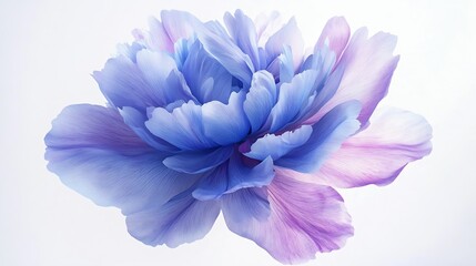 Wall Mural - Bluepurple  peony flower  on white isolated background with clipping path Closeup For design Nature : Generative AI