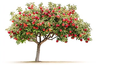 Aufkleber - Apple tree isolated on white background : Generative AI