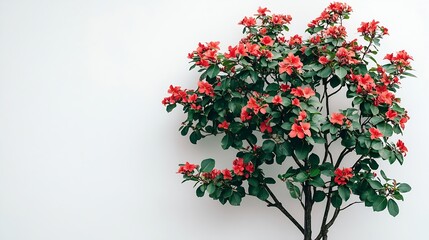 Aufkleber - Tropical plant flower bush tree isolated on white background with clipping path : Generative AI