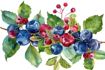 Poster - Fresh fruit on a natural stem, suitable for food or decorative use
