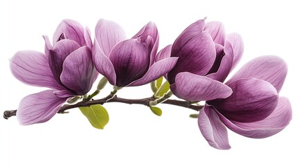 Wall Mural - Purple magnolia flower Magnolia felix isolated on white background with clipping path : Generative AI