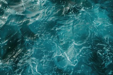 Poster - A close-up shot of ocean waves crashing against the shore