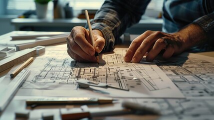 Poster - A close-up shot of a person writing on a piece of paper, great for illustrating creative ideas or academic concepts