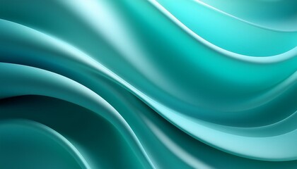 Poster - gradient light teal to cyan abstract background