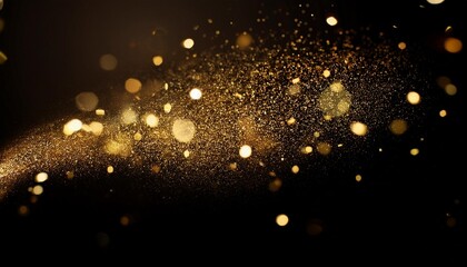 Wall Mural - isolated gold glittering particle effect