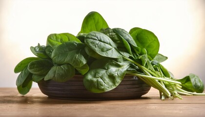 Wall Mural - a still life arrangement featuring spinach as a centerpiece highlighting the simple elegance of the plant