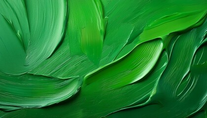 Wall Mural - green abstract paint background with textured strokes perfect for festive designs or artistic projects